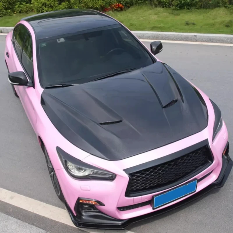 Q50 Q50L용 고품질 탄소 섬유 엔진 커버 후드 엔진 보닛