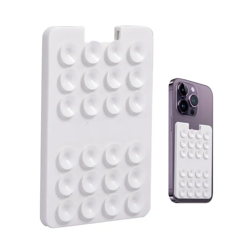 휴대폰용 실리콘 카드홀더, 접착식 전화 카드 마운트 홀더, 안정적인 고정 전화 고정 도구, 창문 벽 샤워 