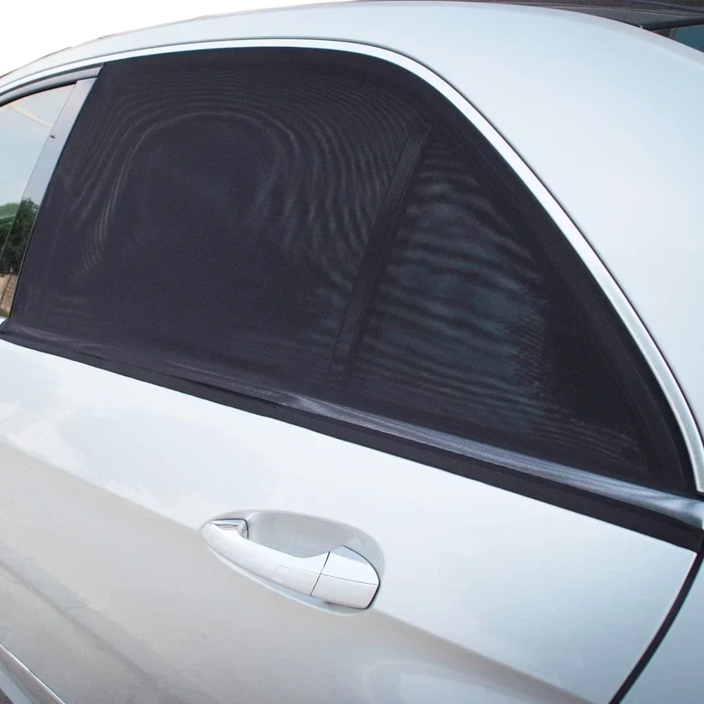 Universal Car Side Window Sunshade Mesh Fabric Black
