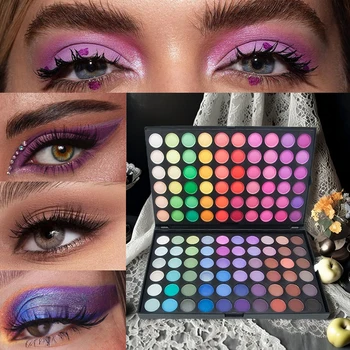 120 Color Eyeshadow Palette Glitter Matte Shimmer Finishes Eye shadow Palette Colorful High Pigment Eyes Makeup Palette for Part