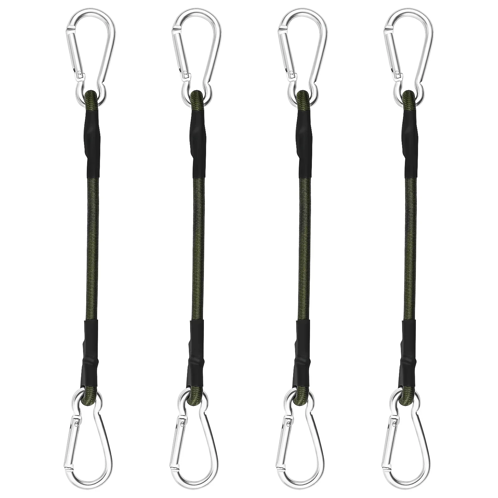 4PCS Bungee Cord Straps Carabiner Clip Lashing Luggage Tie Elastic Strap Outdoor Duty Heavy Down Ratchet Bike Cargo Rack bungee cords