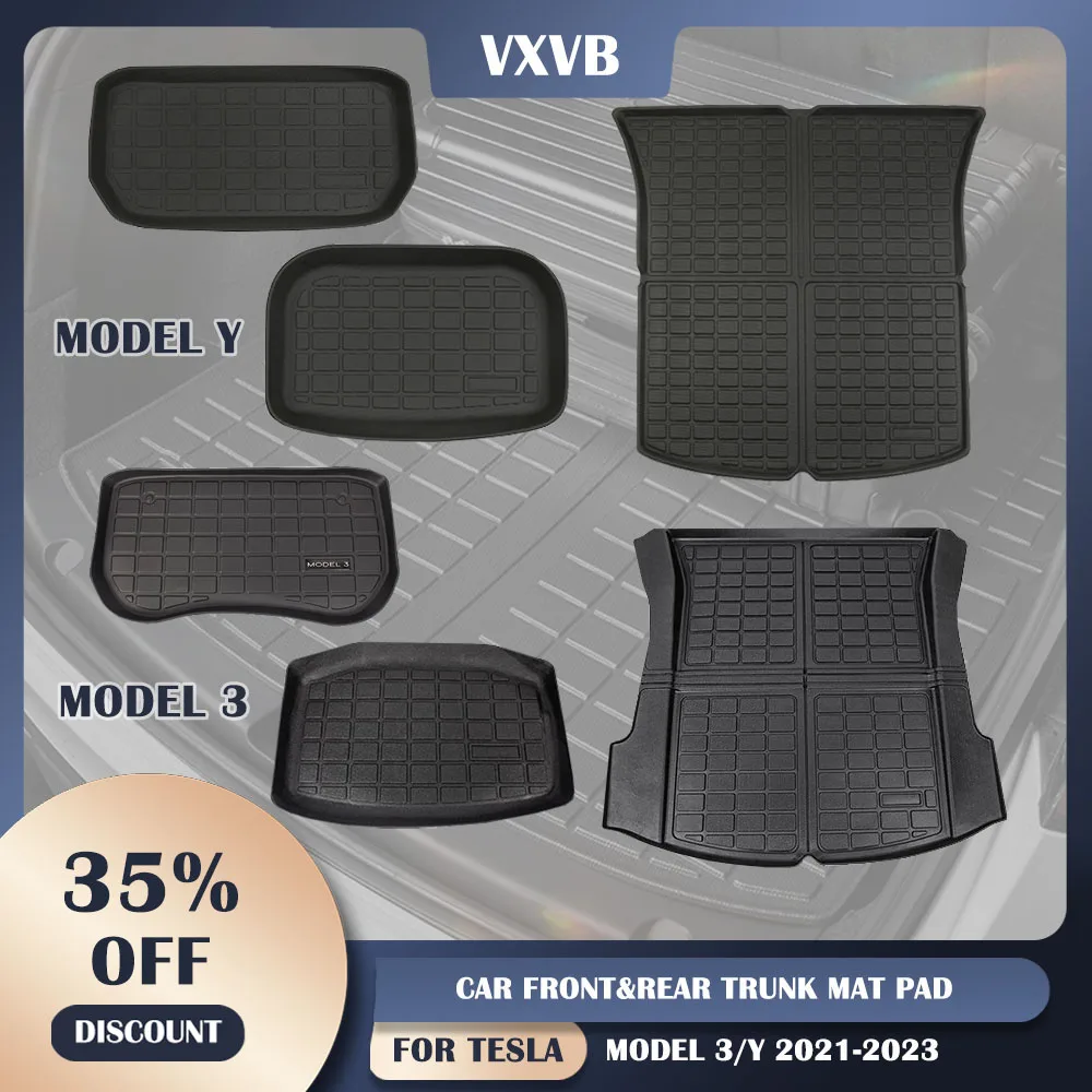 

For Tesla Model Y 3 Front&Rear Trunk Mat Accessories Tail Compartment Storage Pad Modification Auto Protective Replacement Parts