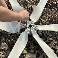 ไนลอนกังหันลมใบมีด 580 มม.810 มม.สําหรับเครื่องกําเนิดไฟฟ้ากังหันลมแนวนอน Windmill ความแข็งแรงสูง DIY ใบมีด Hub และ Hood 4