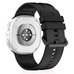 Silicone Replacement Wristband for Smartwatches - Soft and Durable Strap in Various Sizes (Black)