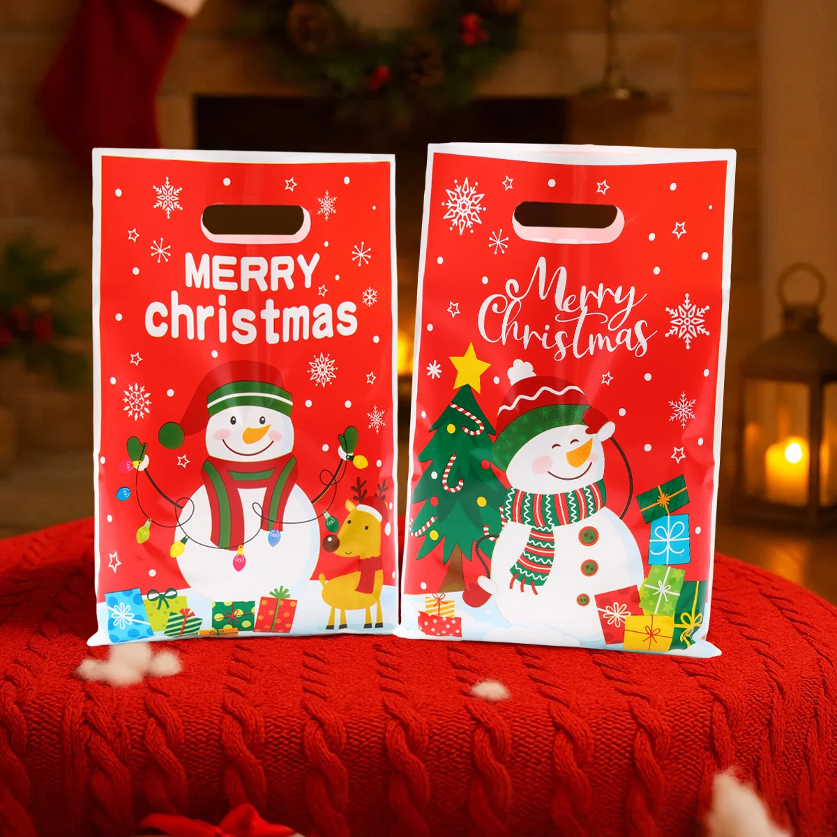 Christmas Snowman Gift Handbag Merry Christmas Decoration for Home 2025 Navidad Natal S... - SKU CSGH1842 - UGI Packaging