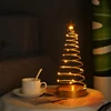 Christmas Lights Tree Fairy Lamp Artificial Tree Metal Spiral with Lighting Holiday for Bedroom, Living room Home Decoration 5
