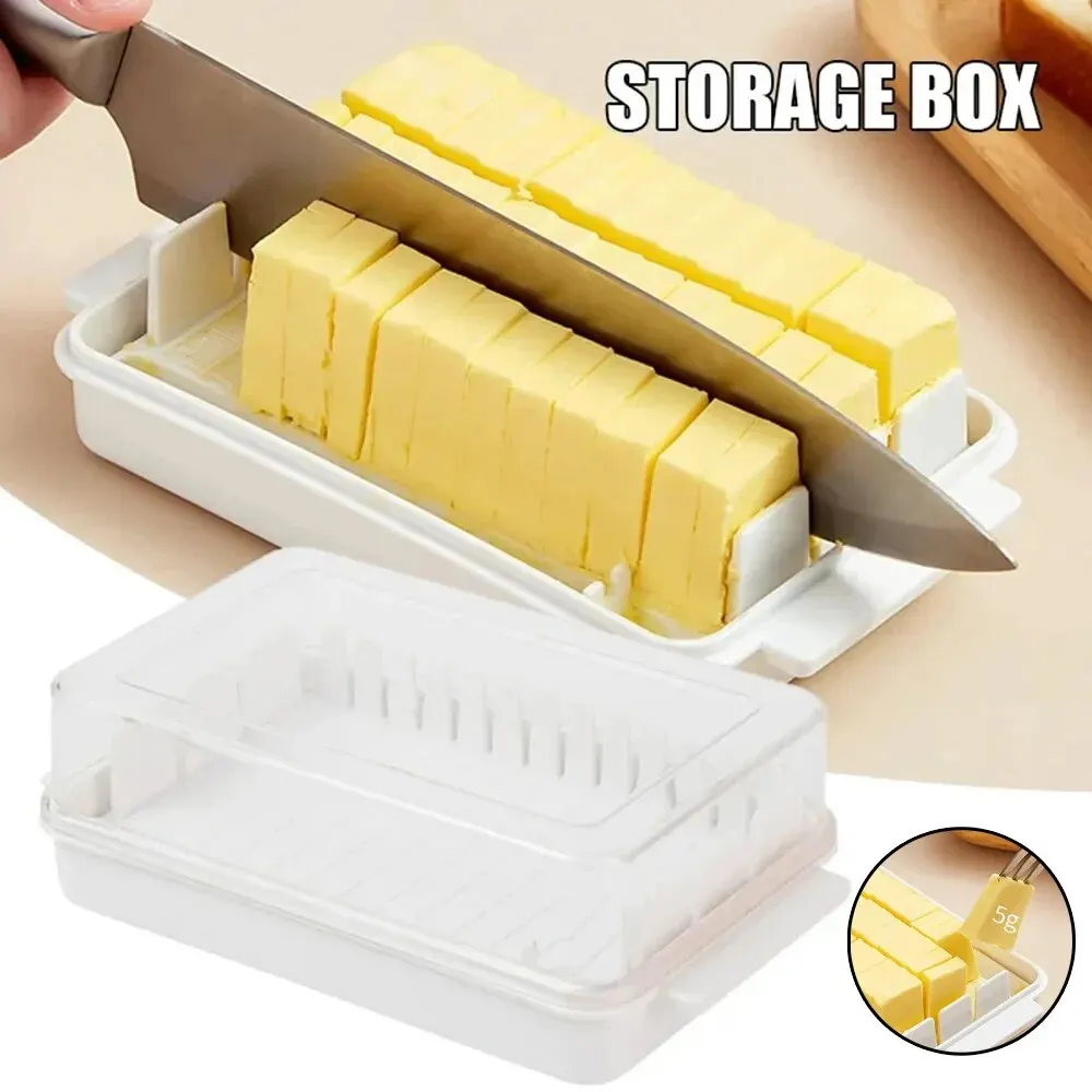 Butter Storage Box Butter Cutting Storage Box Transparent Large-capacity Low-temperature Resistant Refrigerator Storage Cheese Fresh-keeping Box