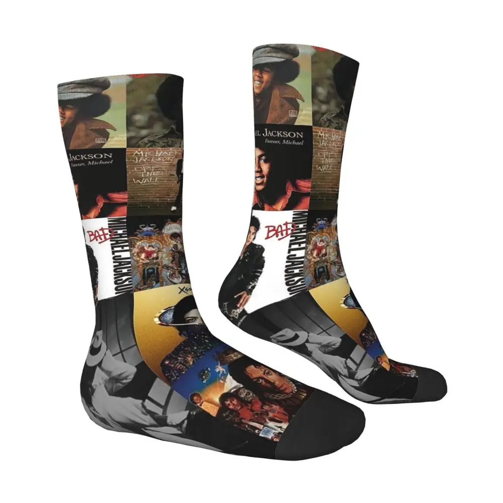 Michael Jackson Musicians Singers Dancers Socks Harajuku Stockings All Season Long Socks Accessories for Unisex Christmas Gifts