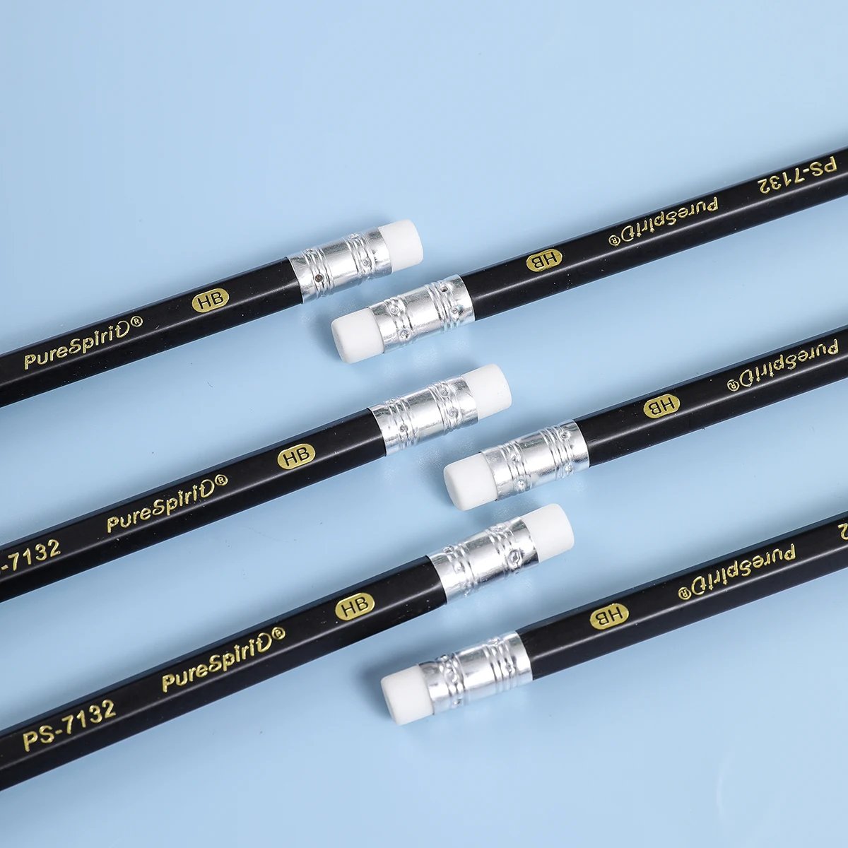 12-Pack Pre-Sharpened HB Woodcased Pencils with Erasers