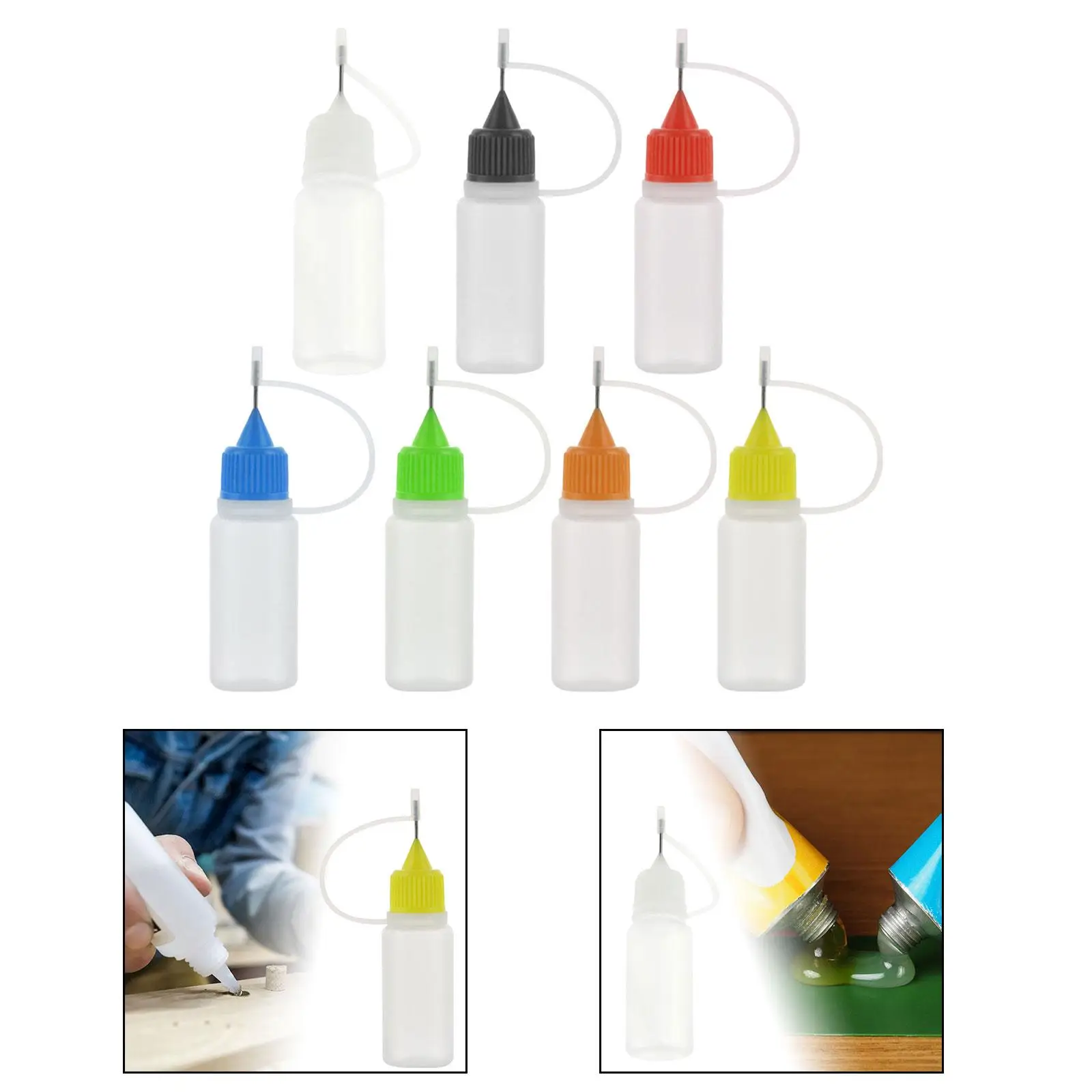 Set of 10 Empty Squeeze Bottles for Acrylic Painting and Oil Crafts