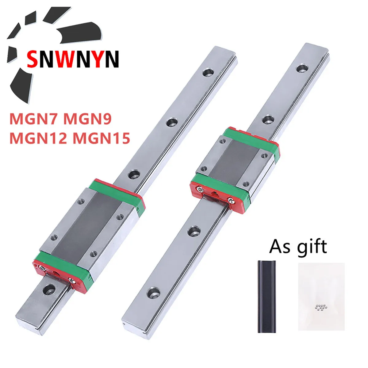 Miniature Linear Rail MGN12 MGN9 MGN7 MGN15 100 200 300 400 500 600 800 1000mm + 1pc MGN-H/C Block 1pc For 3D Printer Part miniature linear rail,linear rail