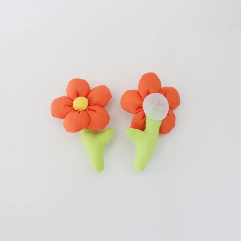 Girls Cute Flower Hair Clips Hairpins Children Soft Headwear Attractive Good Flower-Shaped Bag Pendant Brooch Hair Accessories