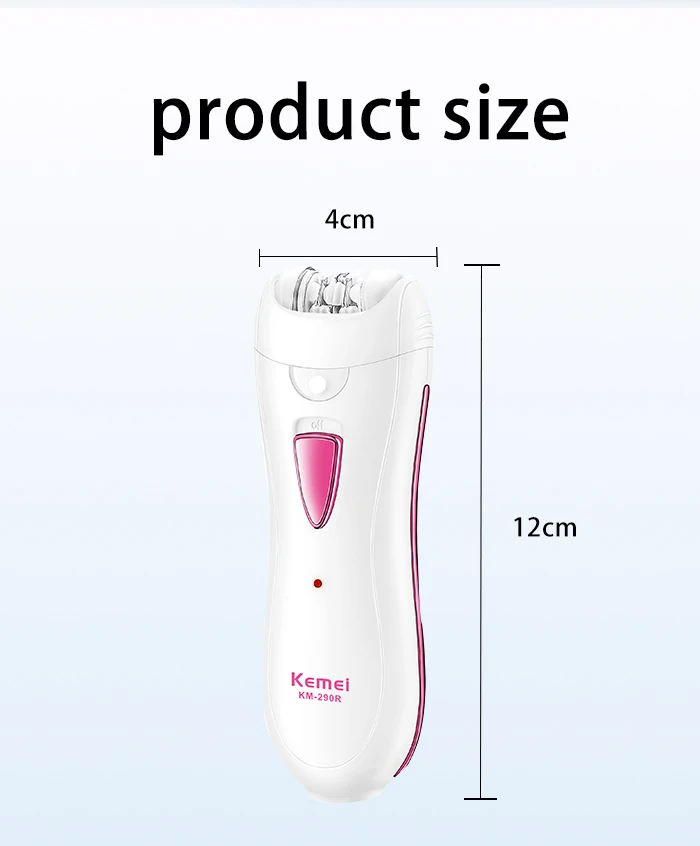 KEMEI km-290r Rechargeable Electric Lady Epilator Women's Hair Removal Electric Shaver For Women Epilator 5