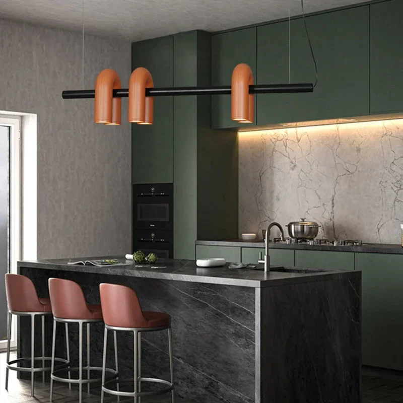 Art Lighting Fixtures High-end Art Deco U Tube Chandelier for Dining Room