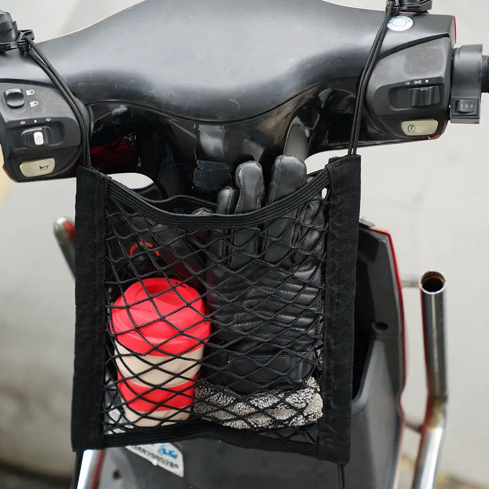 Motorcycle Cargo Net Motorcycle Bungee Net Motorcycle Luggage Net Motorcycle Luggage Net Hook Hold Bag Helmet Mesh Fuel Net Bungee Strong Hooks Tank With 4 Double Storage High-Elastic L M4B6