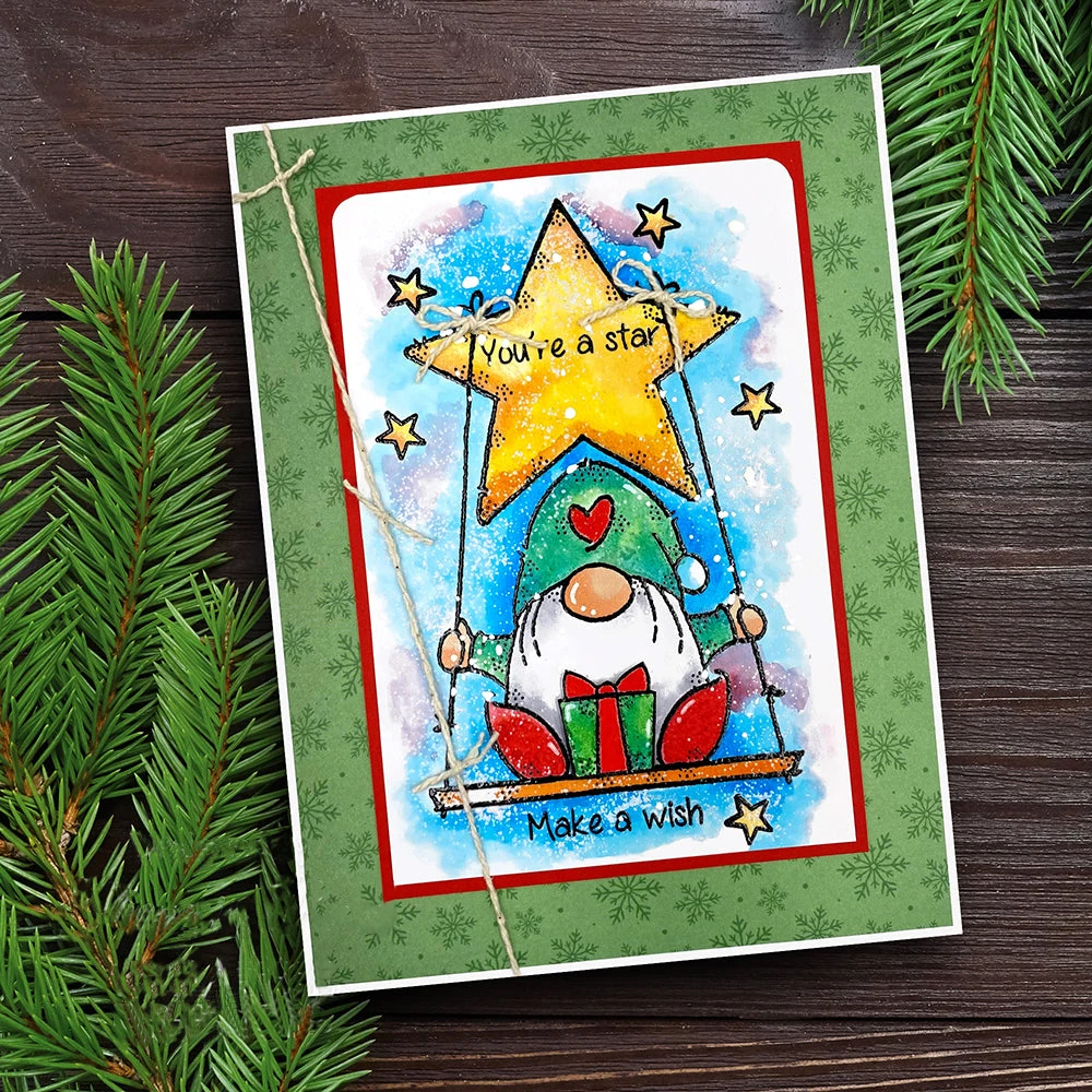 Christmas Gnomes with Ornament Clear Silicone Stamps Reindeer Bear Snowman Gingerbread Stamps New DIY Scrapbooking Crafting