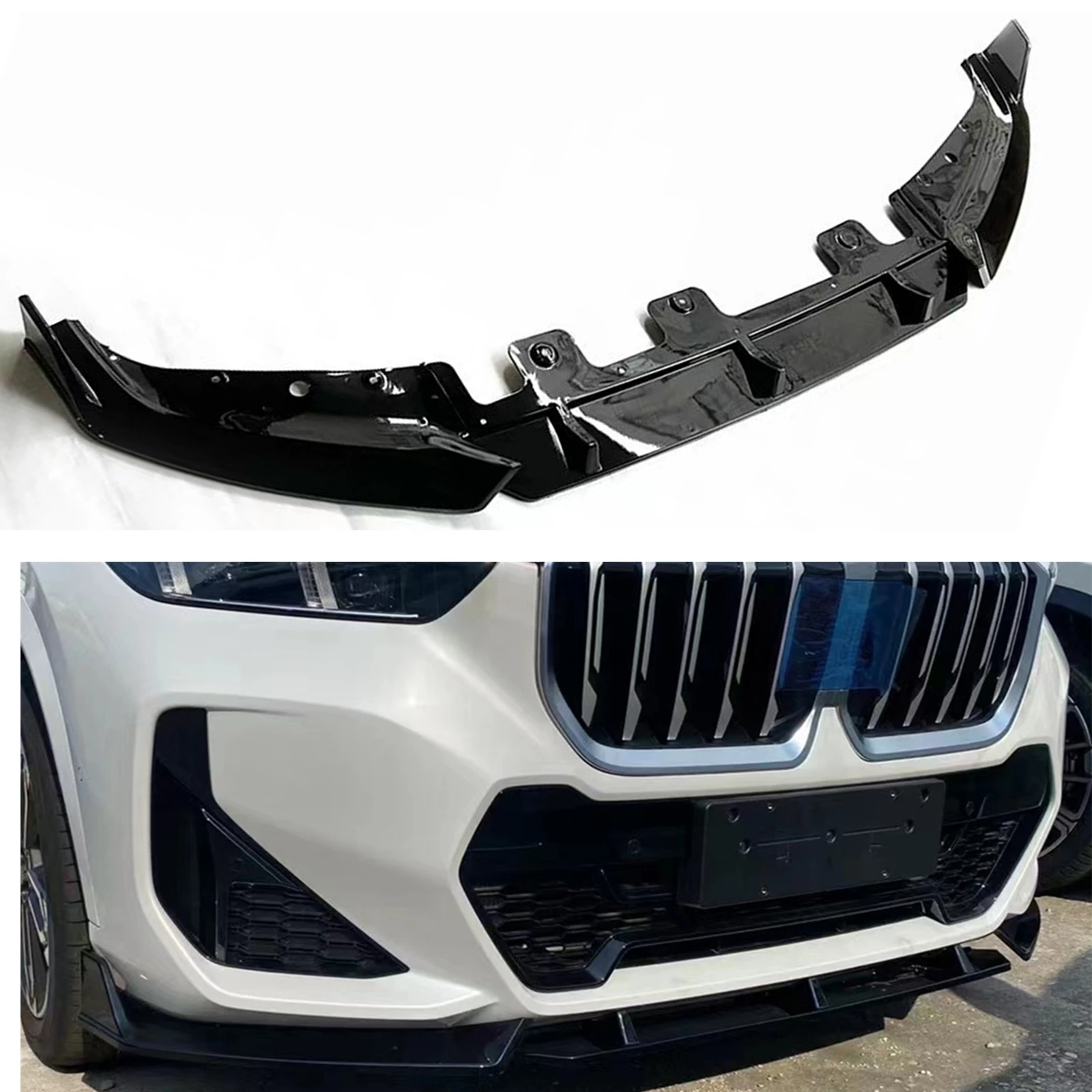 Für bmw x1 u11m sport 2023 auto front stoßstange lippen splitter diffusor body  kit spoiler stoßstangen schutz auto zubehör - AliExpress