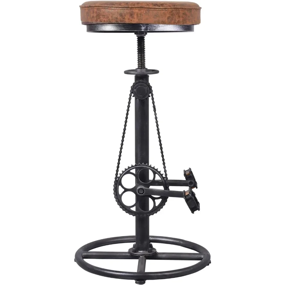 Farmhouse Bike Bar Stools Swivel PU Seat Extra Tall Height 29-37inch Adjustable Vintage Coffee Chair Shop Stool Freight Free