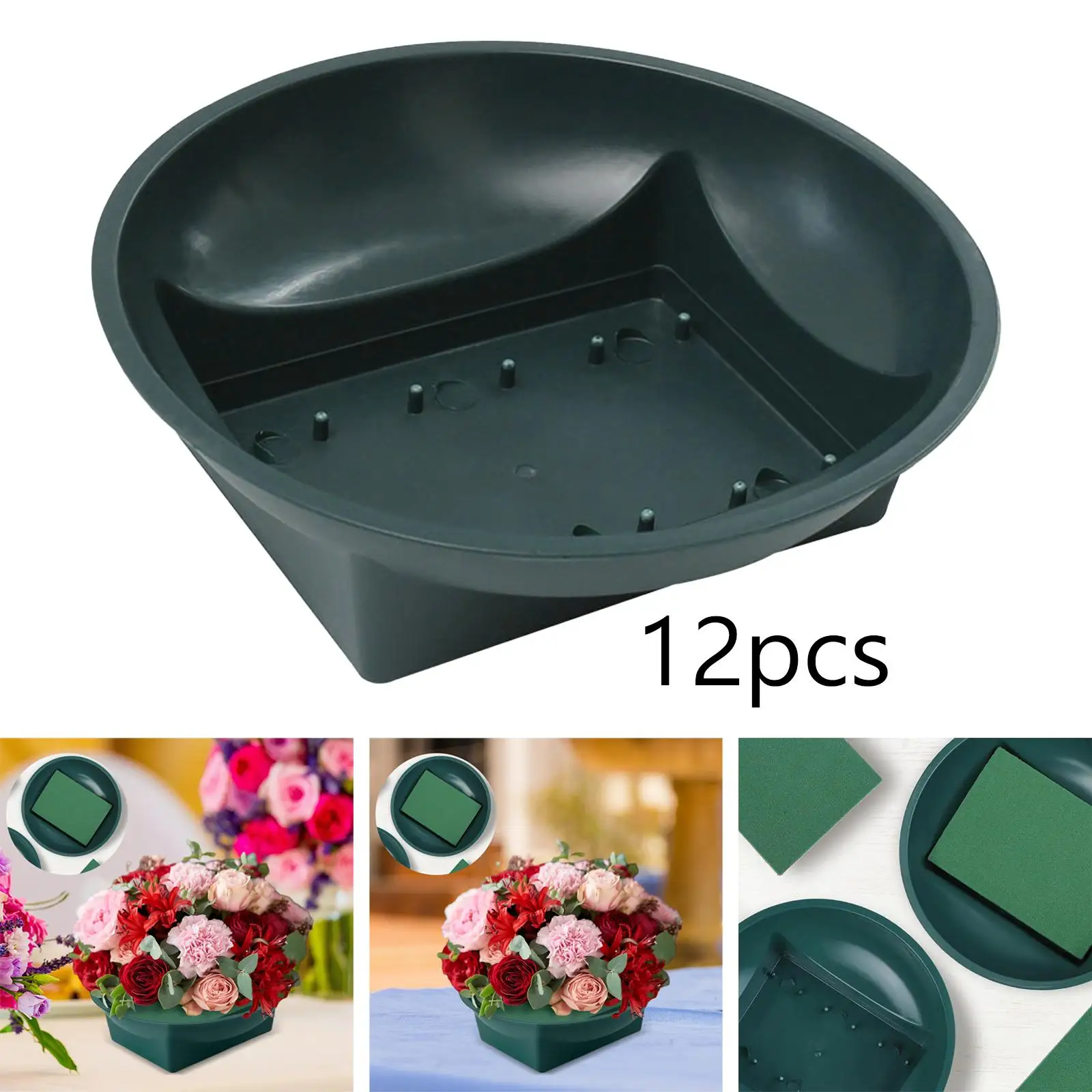 12x Floral Foam Round Bowl for Flower, Craft, Table, Wedding ,Decoration