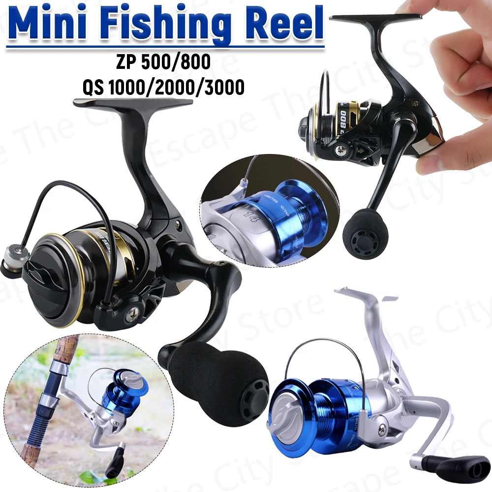 

Fishing Reel ZP500/800 QS1000-3000Series Small Fishing Reel Gear Ratio 5.2:1 Powerful Spinning Fishing Reels 13BB for Fishing