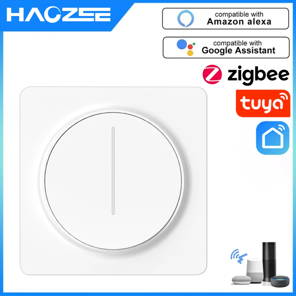 Tuya Zigbee Smart Dimmer Switch Remote Control Touch Dimmer Led Voice