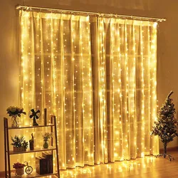 LED Curtain String Lights for Wedding and Home Decoration (Warm white)
