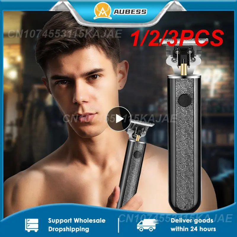 

1/2/3PCS 700A USB Wireless Stainless Steel T Blade Hair Trimmer Men Shaver Rechargeable Baldheaded Hair Clippers Cutting Machine