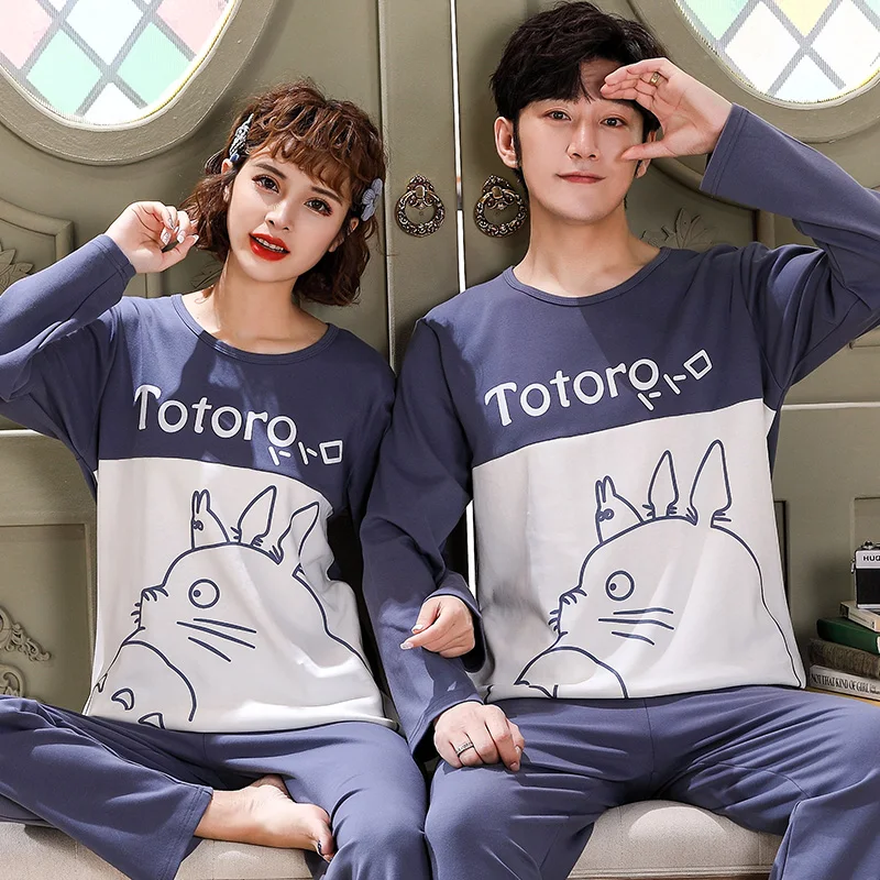 

Autumn and Winter Seasons, High Quality and Popular Comfortable Home Cotton Couple Sleepwear