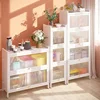 Home Kitchen Furniture Nordic Iron Kitchen Cabinets Living Room Balcony Multi-layer Crevice Snack Storage Cabinets with Wheels E 5
