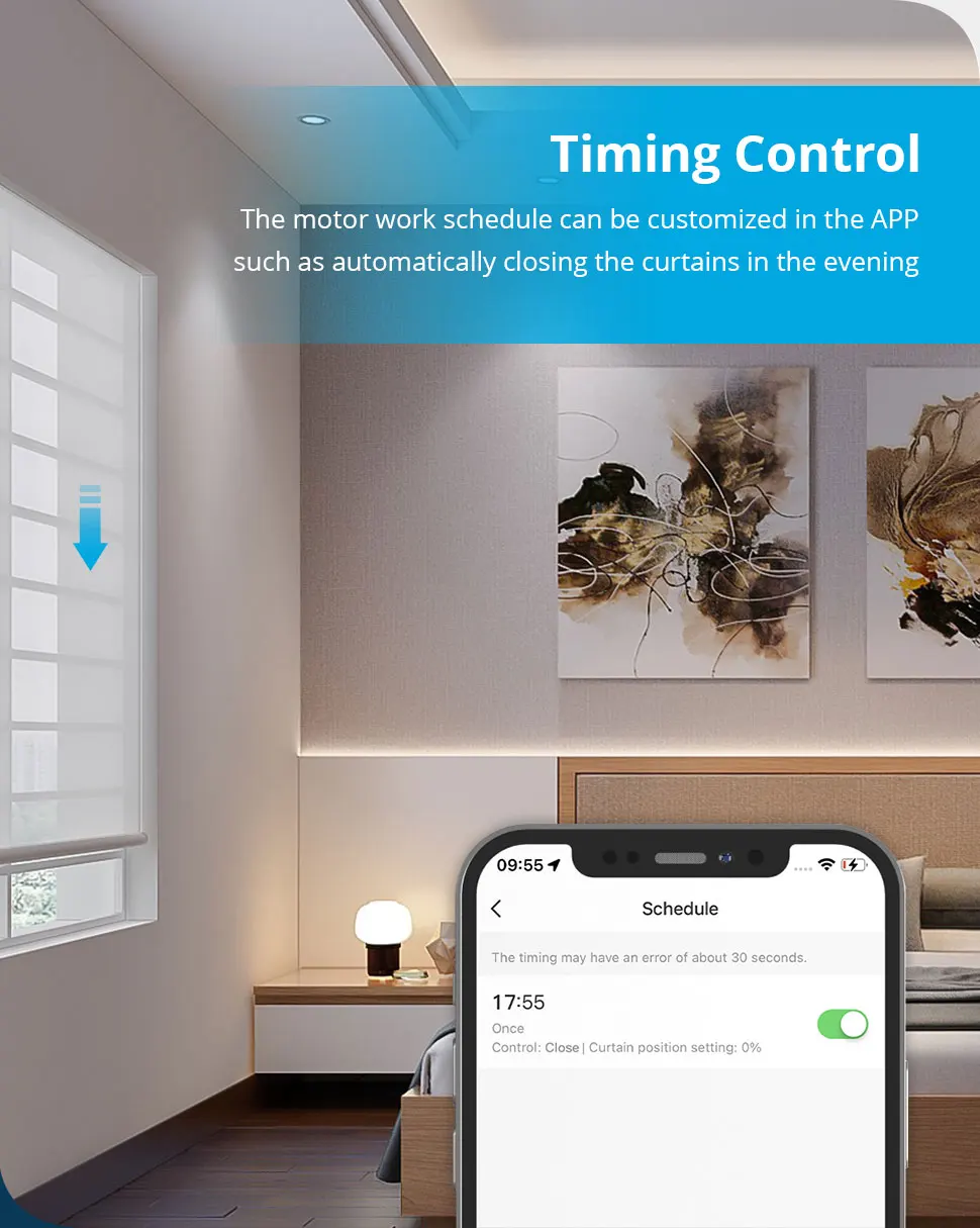 Tuya Smart Life app scheduling for Zemismart roller motor