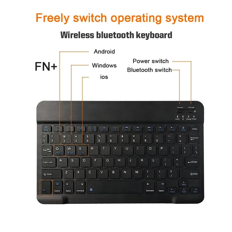 Teclast Original K10 Bluetooth Keyboard For Windows Android IOS System For laptops tablets smartphones Wireless Keyboards USB