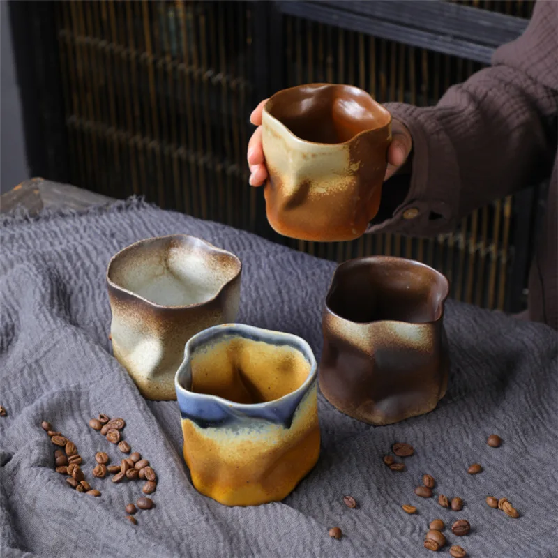 

Ceramic Mug Vintage Mug Ceramic Cup Japanese Creative Coffee Cup Rough Ceramic Water Cup Free Shipping 280ml