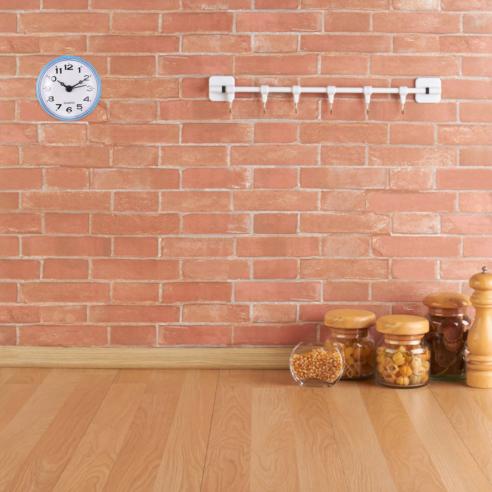 Sucker Clock Wall Hanging Anti-fog Waterproof Suction Cup Bathroom Alarm Digital Timer for
