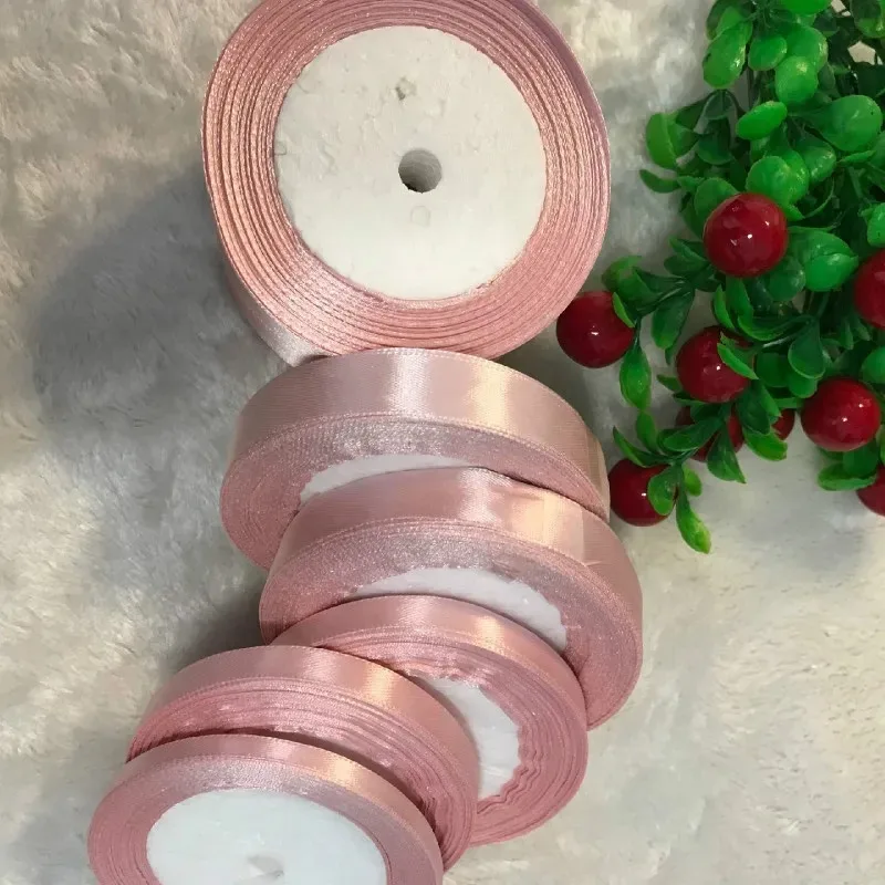 Coral Pink Silk Satin Ribbon Party Home Wedding Decoration DIY Handmade Wrapping 6mm 10mm 15mm 20mm 25mm 40mm 50mm 25 yards/roll ribbon decoration satin ribbons ribbon supplies wrapping ribbon satin ribbon