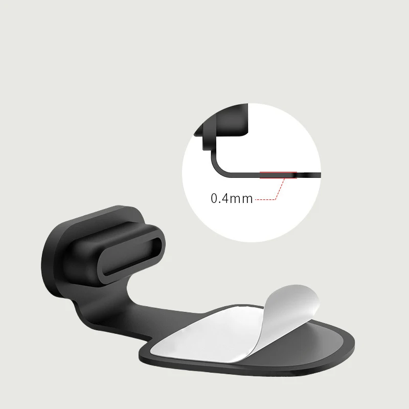 【C】USB Type-C 포트 보호용 충전 포트 방진 플러그 실리콘 먼지 플러그 커버 분실 방지 캡