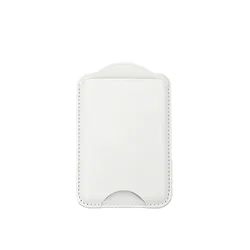 Deluxe Leather Magnetic Wallet Card Holder (White)