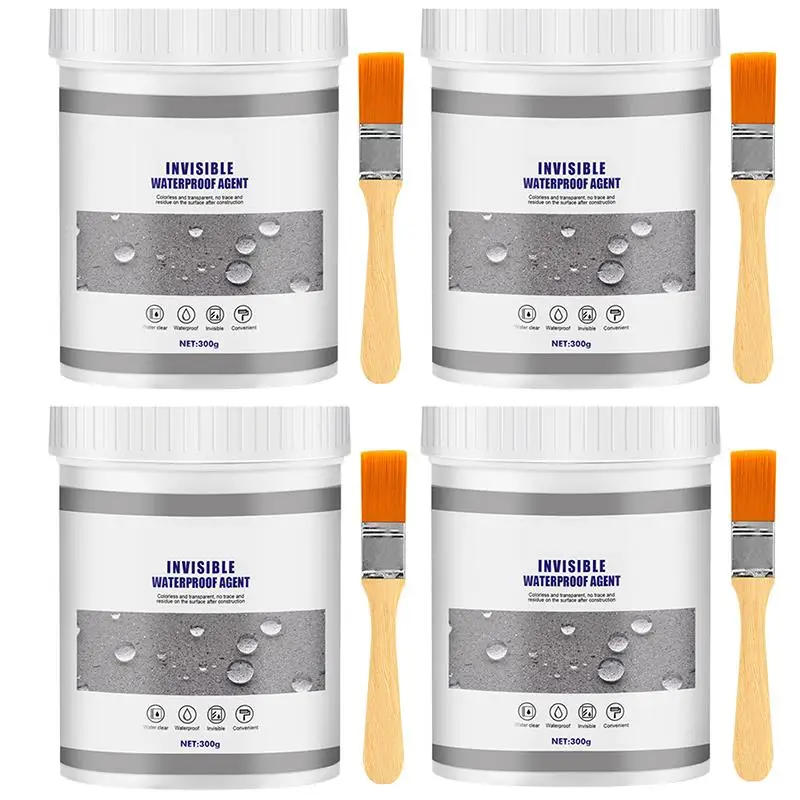 

300/600/900/1200g Waterproof Coating Sealant Agent Transparent Glue With Brush Invisible Anti-Leak Roof Repair Broken Agent Tool