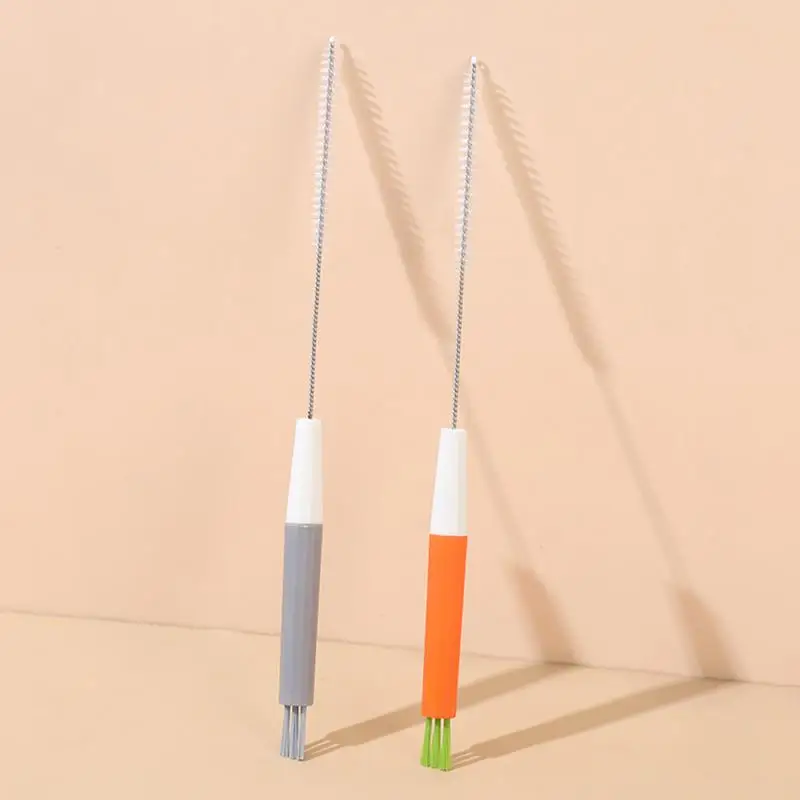 

Pacifier Brush Can Be Reused Easy To Use Cup Brush Durable Grey Multifunctional Brush Narrow Brush Household Cleaning Appliances