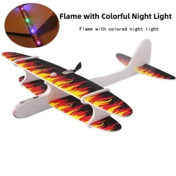 USB Rechargeable LED Foam Biplane Glider - DIY Large Electric Toy Plane (1)