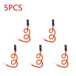 Elastic Kayak & Canoe Paddle Leash - Anti-Lost Coiled Safety Lanyard for Fishing Rods and Boat Gear (5PCS)