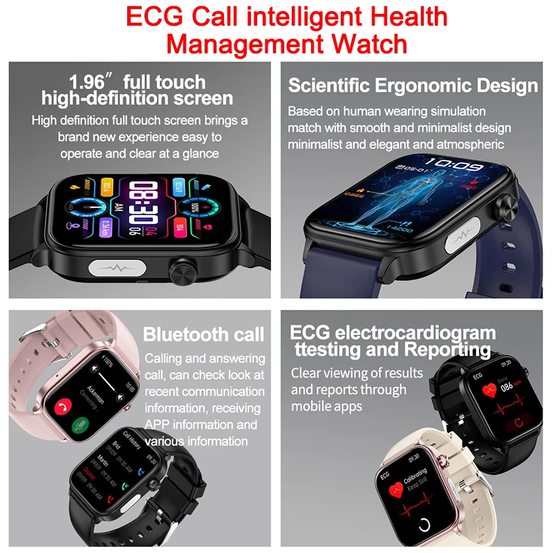 2025 NEW Nursing level Smarthealth Watch Sapphire Screen ECG+PPG Blood Lipids Uric Acid  Bluetooth calling Health smartwatch Men 2
