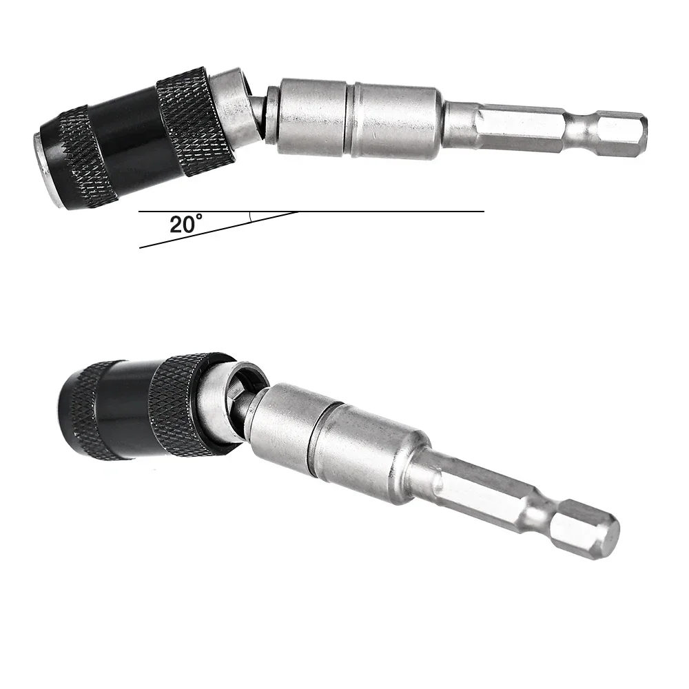1pc Drill Bit Holder Magnetic Swiveling Bit Tip Holder Set Drill Bit Extension Pivot 1/4 Inch Hex Quick Release Pivoting Screwd 4