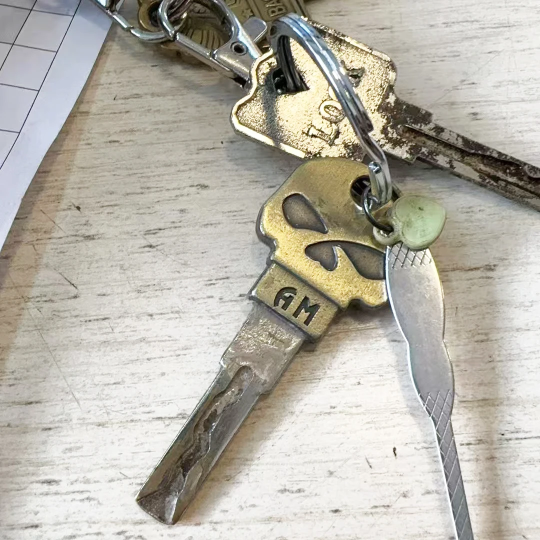 DIY Creative Skull Motorcycle Key Head Requires Manual Polishing Of Key Holder Personality Motorcycle Replace Handle
