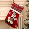 Christmas Stockings Large Size Stocking Gifts Decoration for Family Christmas Party Socks Santa Snowman Reindeer Bear Party Gift