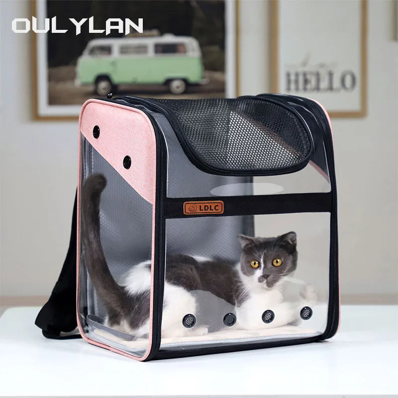 

Oulylan Pet Supplies Out Puppy Backpack Pet Bag Large Capacity Breathable Portable Cat Backpack Foldable Cat Bag Cat Backpack