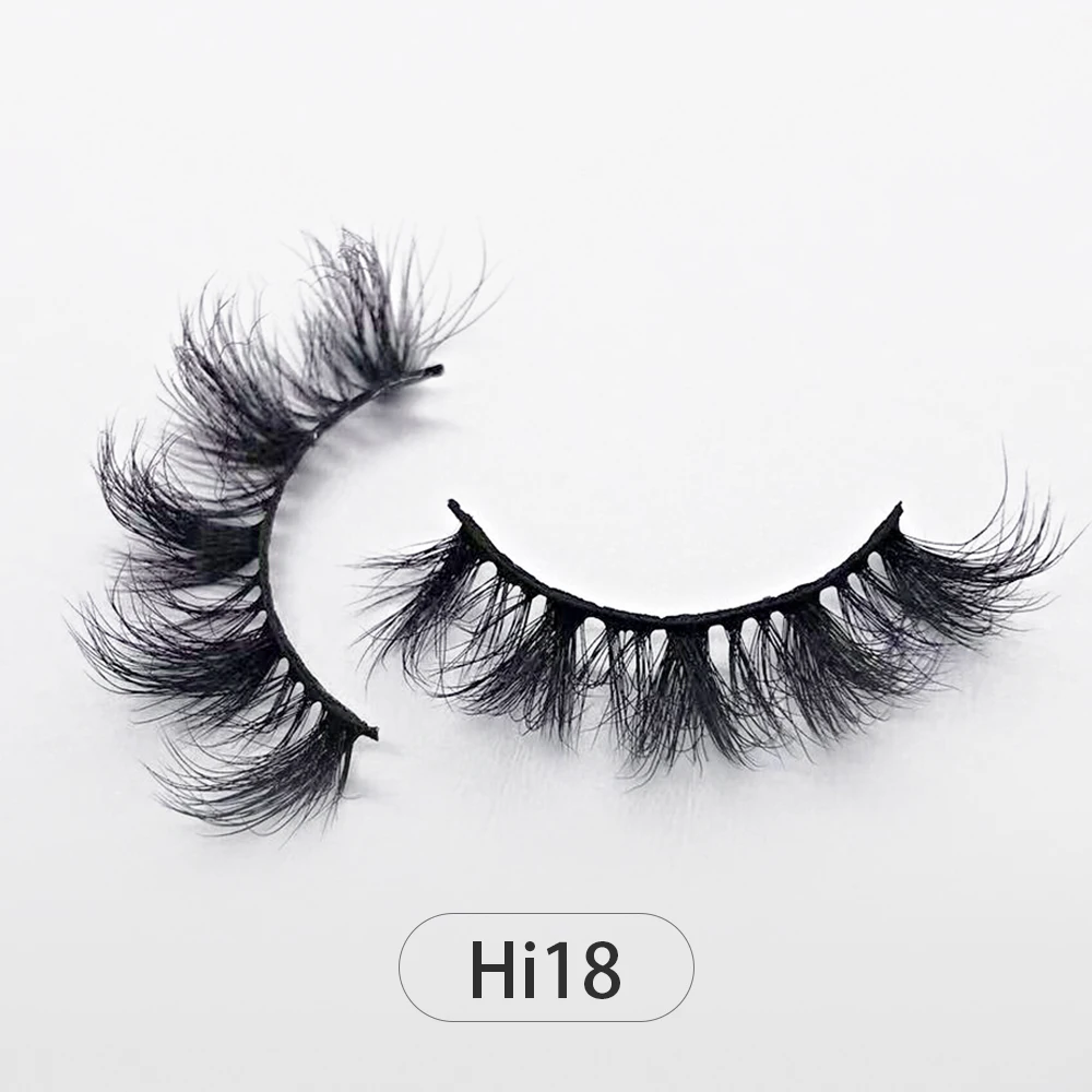 Dropshipping riutilizzabile naturale lungo 12-15mm 3D Faux Mink Lashes Fluffy Volume ciglia finte Cruelty Free Wispy Makeup Lashes