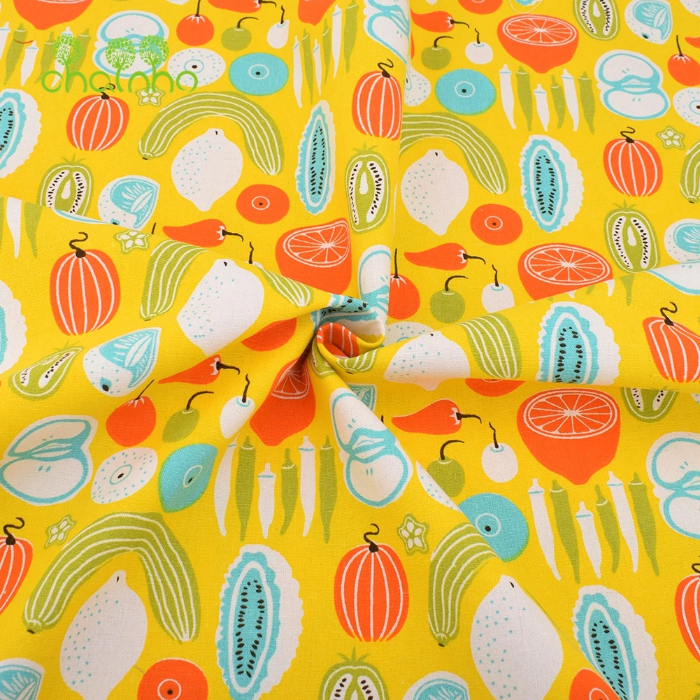 Chainho,Printed Cotton Linen Fabric,DIY Quilting Sewing Material,Cloth For Table,Sofa,Curtain,Bag,Cushion,Floral Series,15CLA8