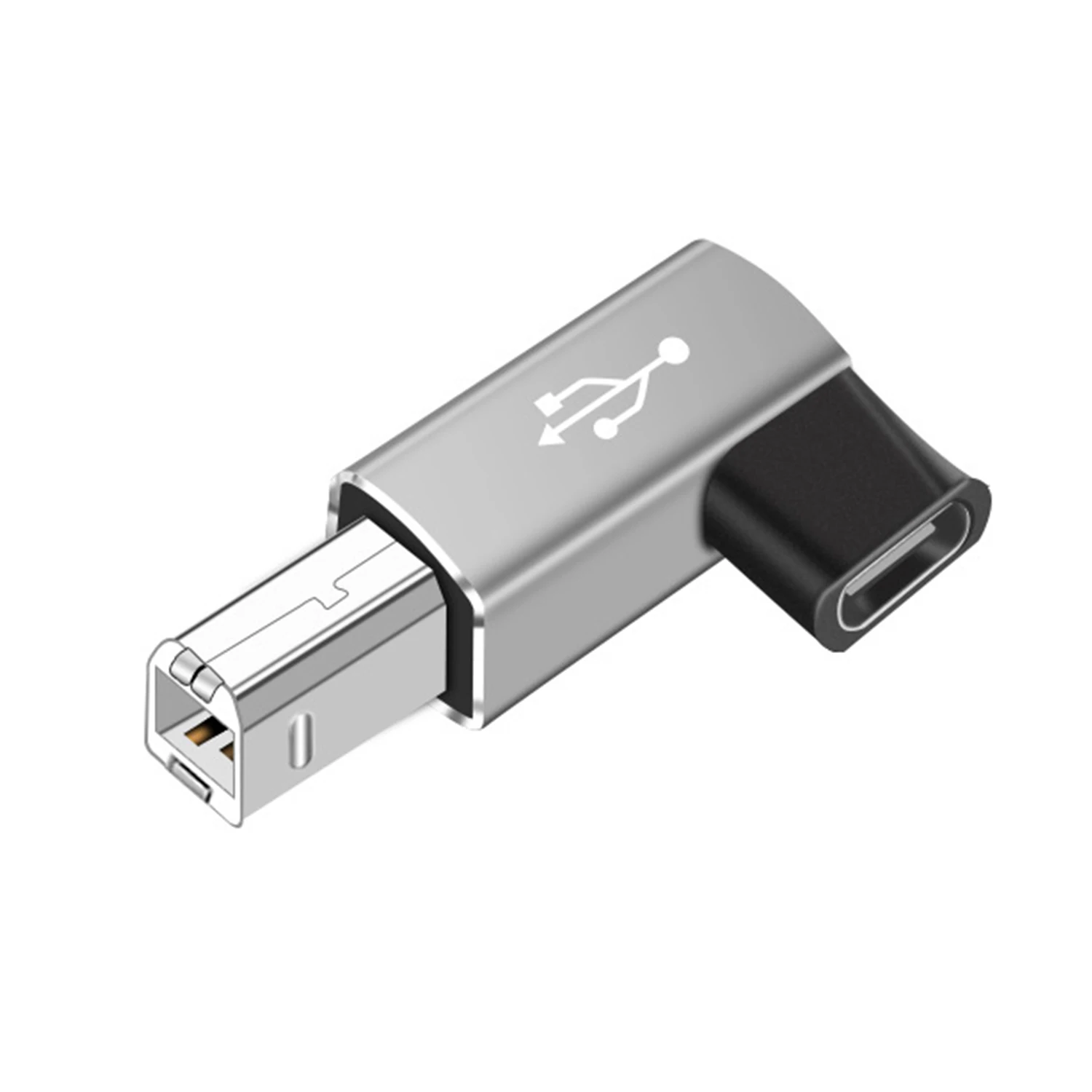 USB Type C Female to USB B Male Adapter for Data Transfer and Converter Applications