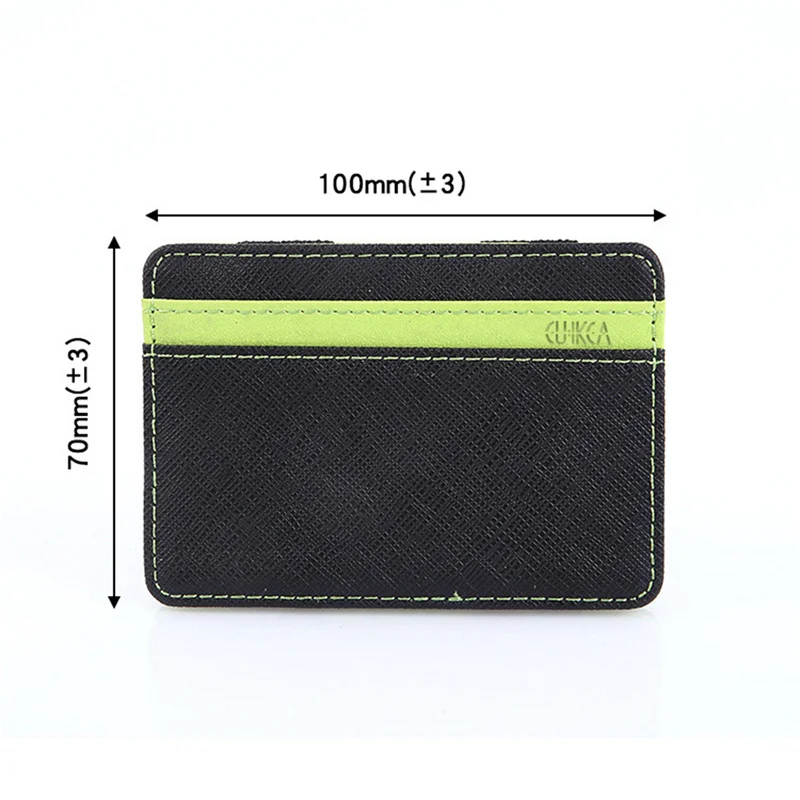 1PC Ultra Thin PU Leather Women Men Magic Wallets Short Business Credit Card Holder Clutch Bag Case Pouch Mini Small Coin Purses 6