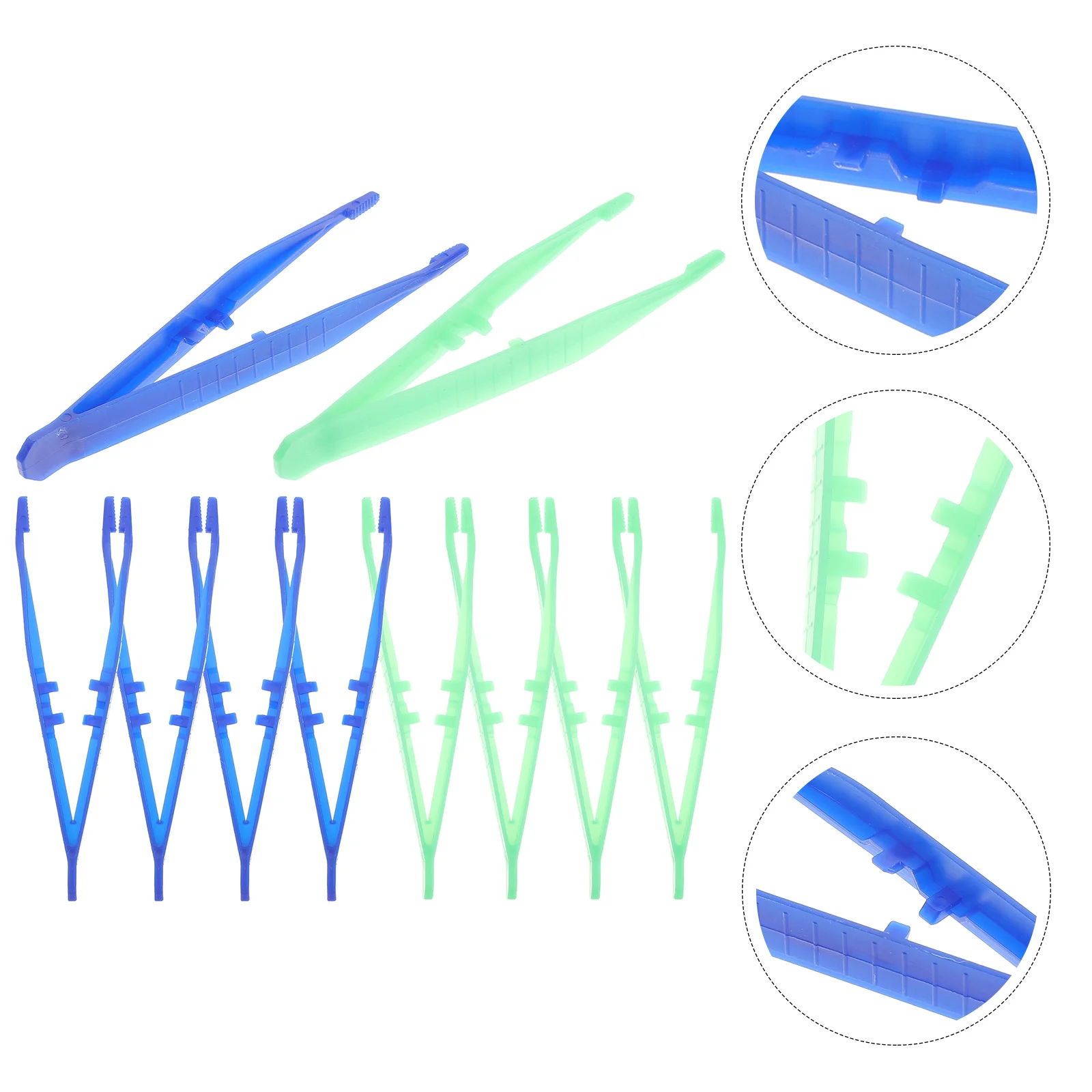 

10/20pcs Plastic Tweezers Medical Beads Small Disposable Tweezers Tools Forceps for Crafts DIY Jewelry Making (Random Color)